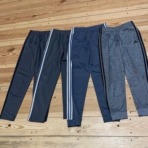 Lot of 4 Boys Size 14/16 Large Adidas Gray Athletic Pants